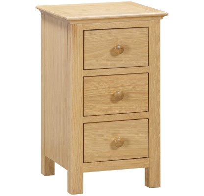 Moreton Oak 3 Drawer Bedside